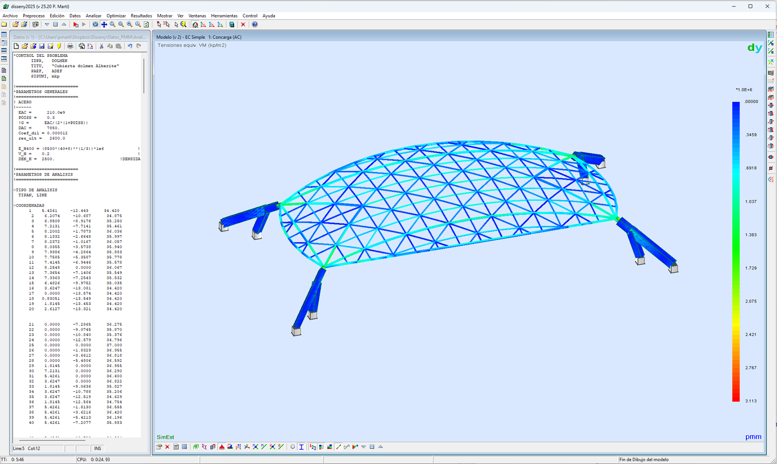 Análisis no lineal de estructuras tridimensionales